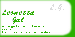 leonetta gal business card
